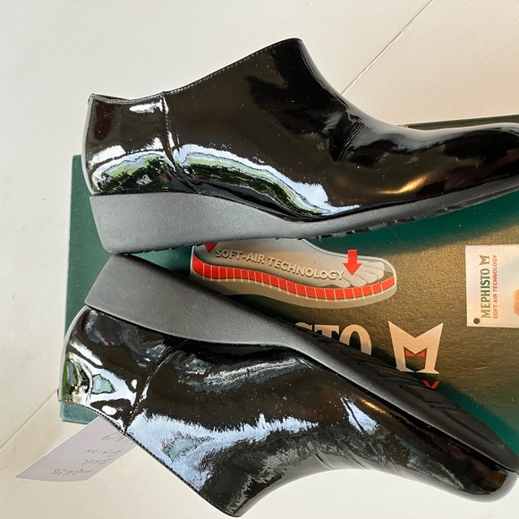 Mephisto Black Patent leather Ankle Boots Sz.5 - Picture 5 of 7